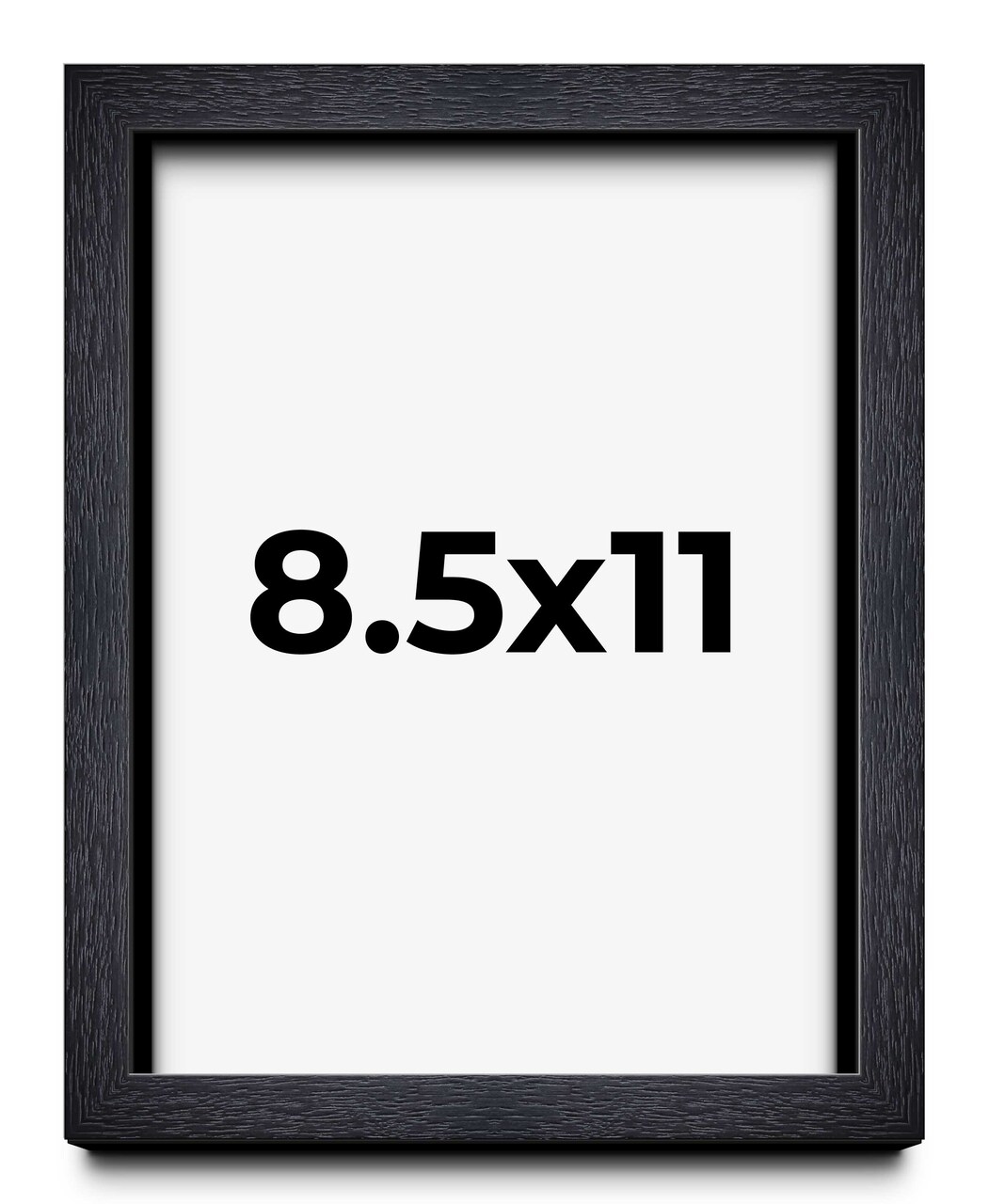 Photo Size Shadow Box 1" Depth Black Picture Frame - UV Acrylic, Backing, Hanging Hardware